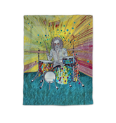 Close-up of colorful flowers on the Floral Fiesta Comforter.